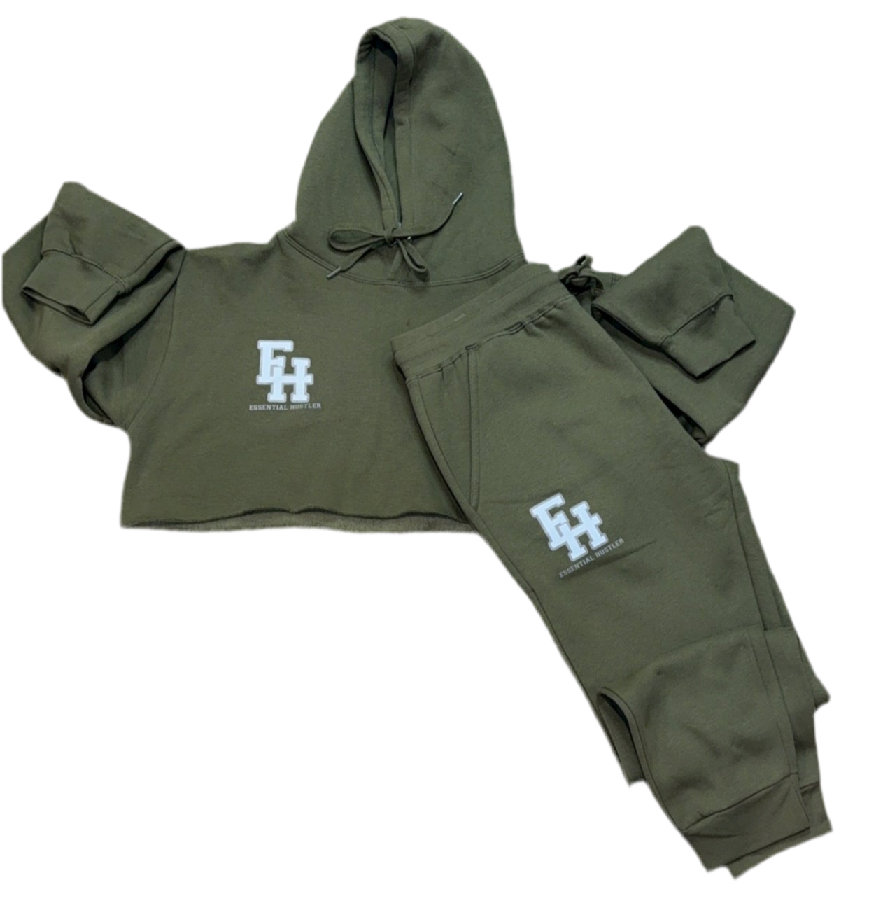 Crop Top Hoodie Set